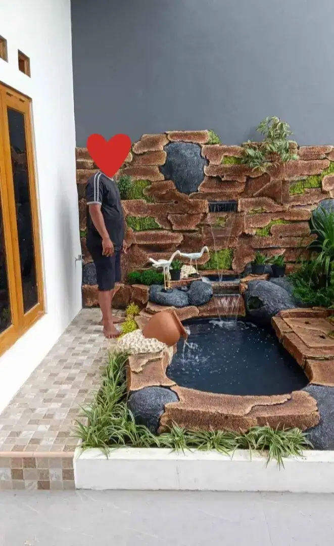 kolam relif tebing permeter