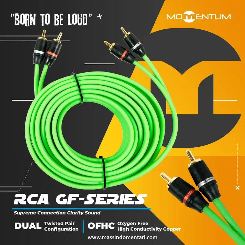 Kabel rca momentum 1meter 2meter 3meter y jack rca cabang