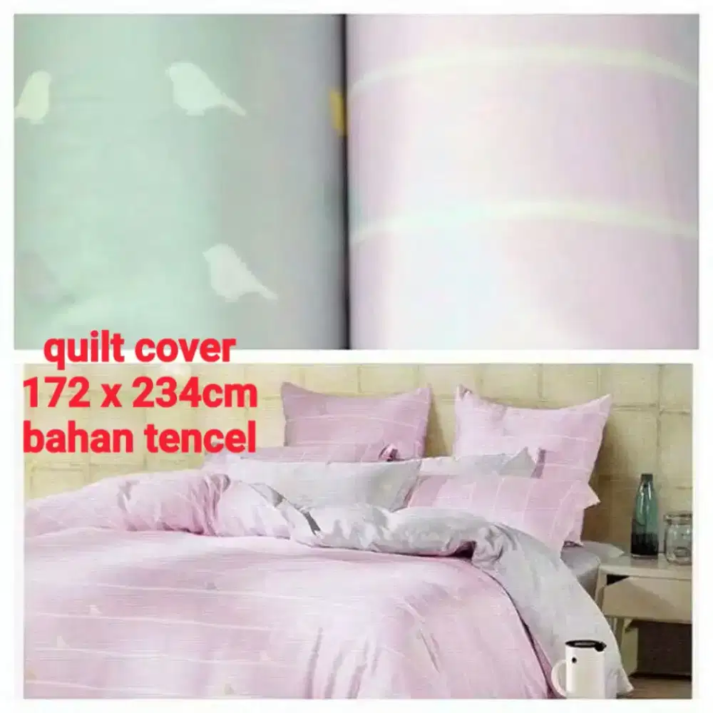 Sarung selimut quilt cover bahan tencel adem