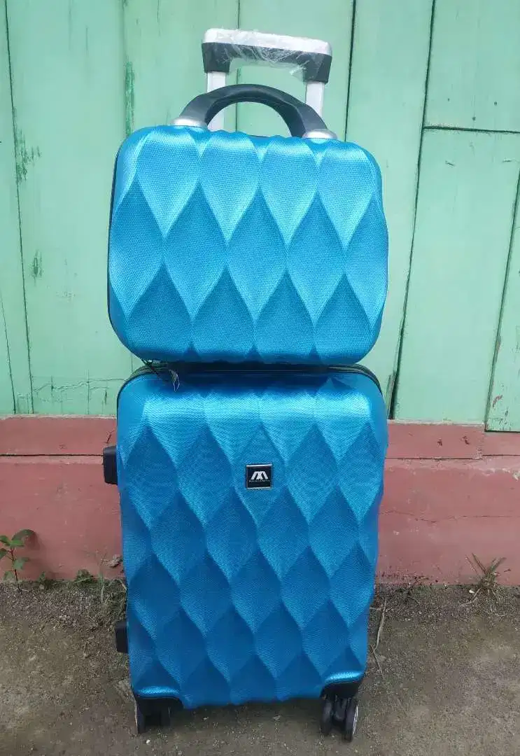 New Koper Set Fiber 20 inchi + Beauty Case 14 inchi