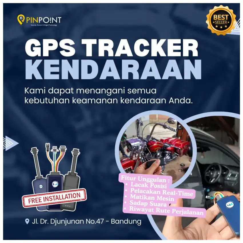 Alat Pelacak kendaraan/GPS TRACKER bergaransi resmi plus pemasangan