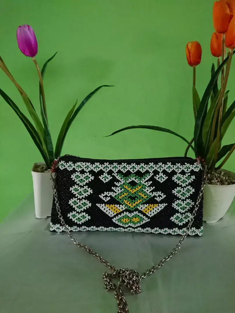 Dompet tas kombinasi monte motif kalimantan