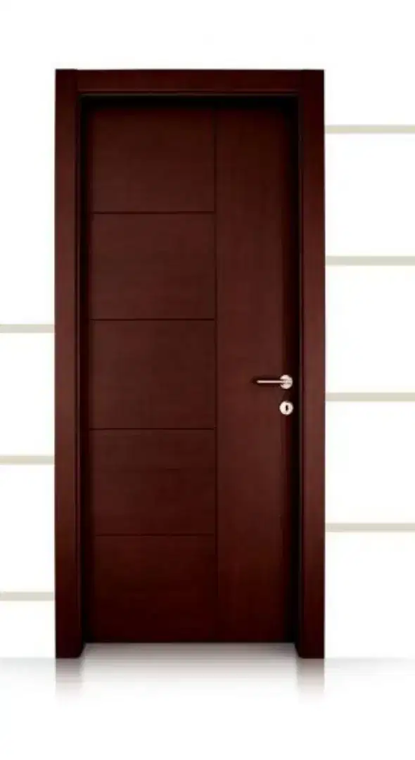 Pintu aluminium spandrell warna coklat hitam