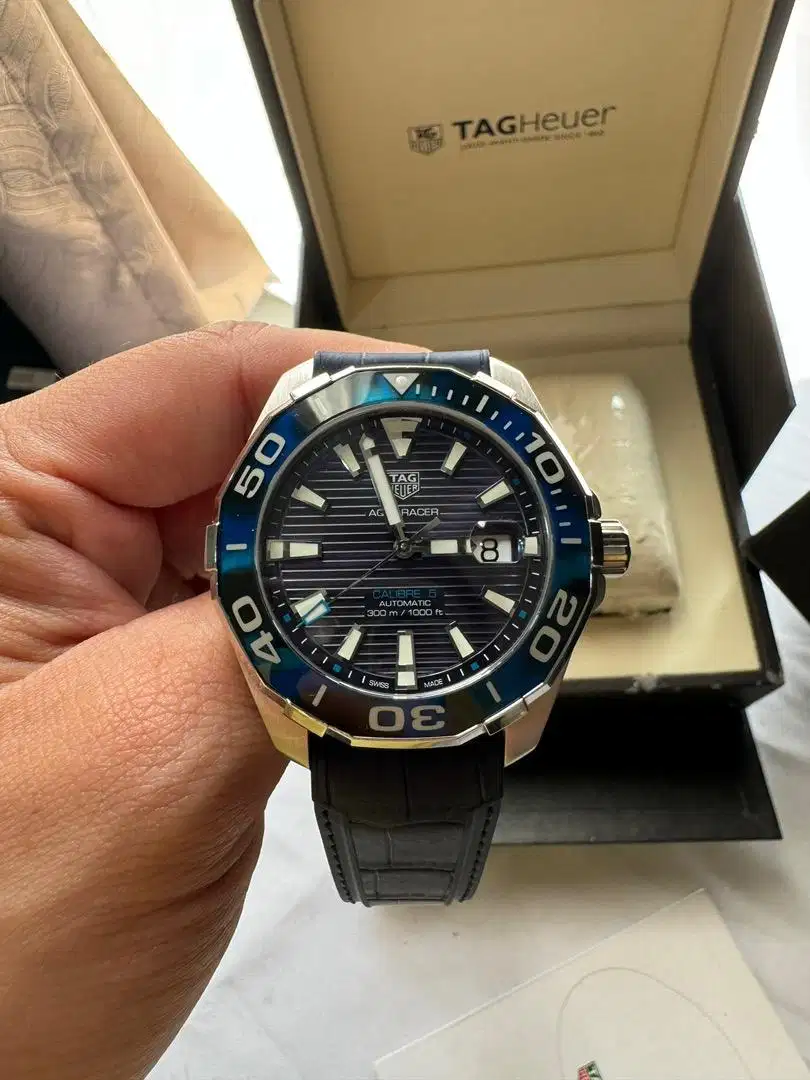 TAG Heuer Aquaracer Calibre 5 Automatic Tortoise Blue WAY201P.FT6178