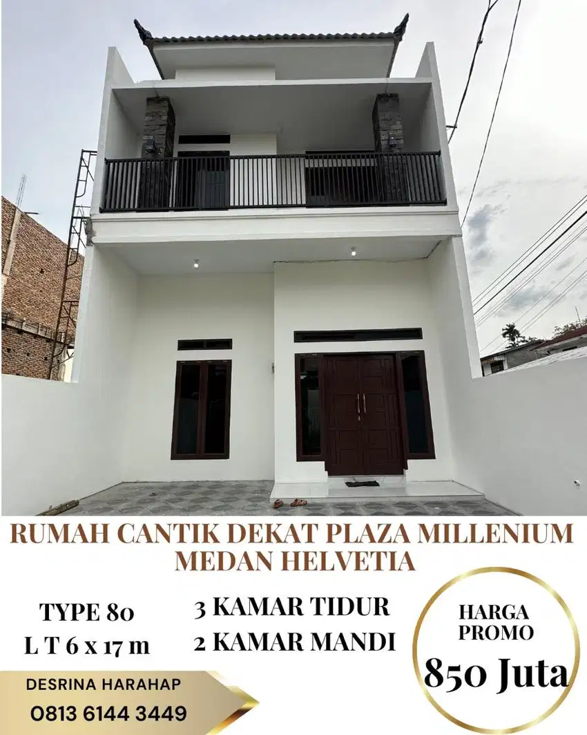 RUMAH CANTIK STRATEGIS DI MEDAN HELVETIA