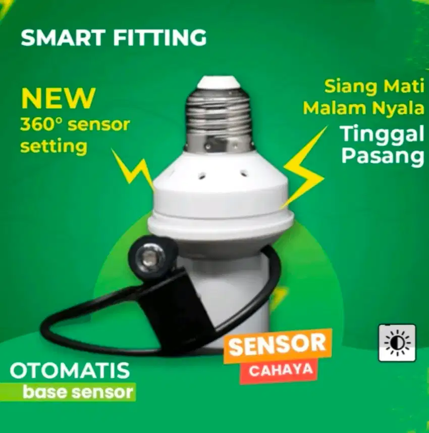 Fitting sensor otomatis lampu