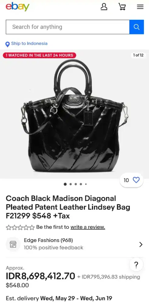 COACH Muluuuss... No Defect