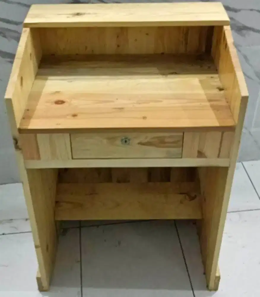 Meja kasir Jati Belanda Bisa Custom