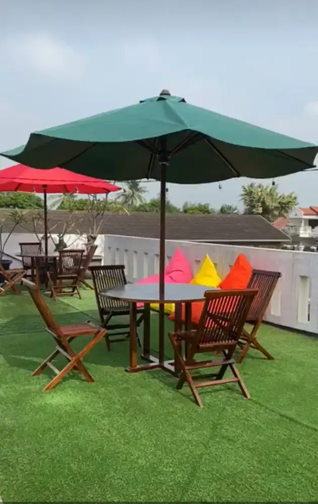 Meja Taman, meja Cafe, meja payung taman