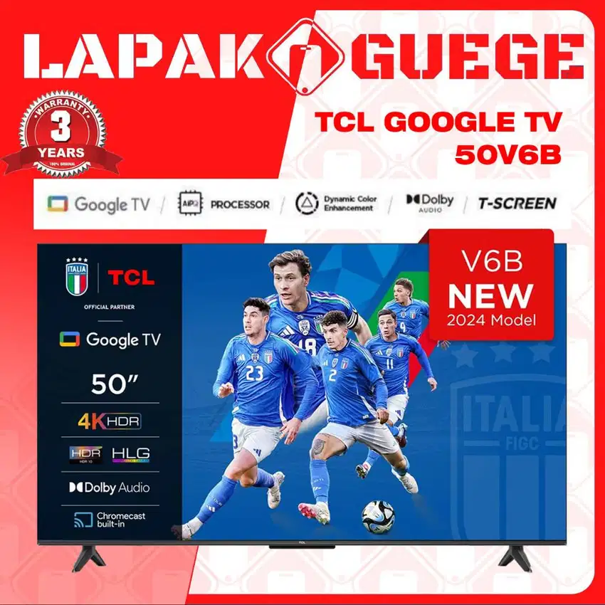 LED TV 50 INCH TCL 50V6B GOOGLE TV 4K UHD DIGITAL HDR DOLBY TSCREEN