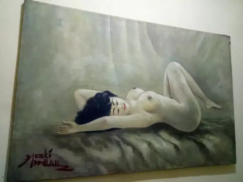 Vintage oil on canvas by Basuki abdullah