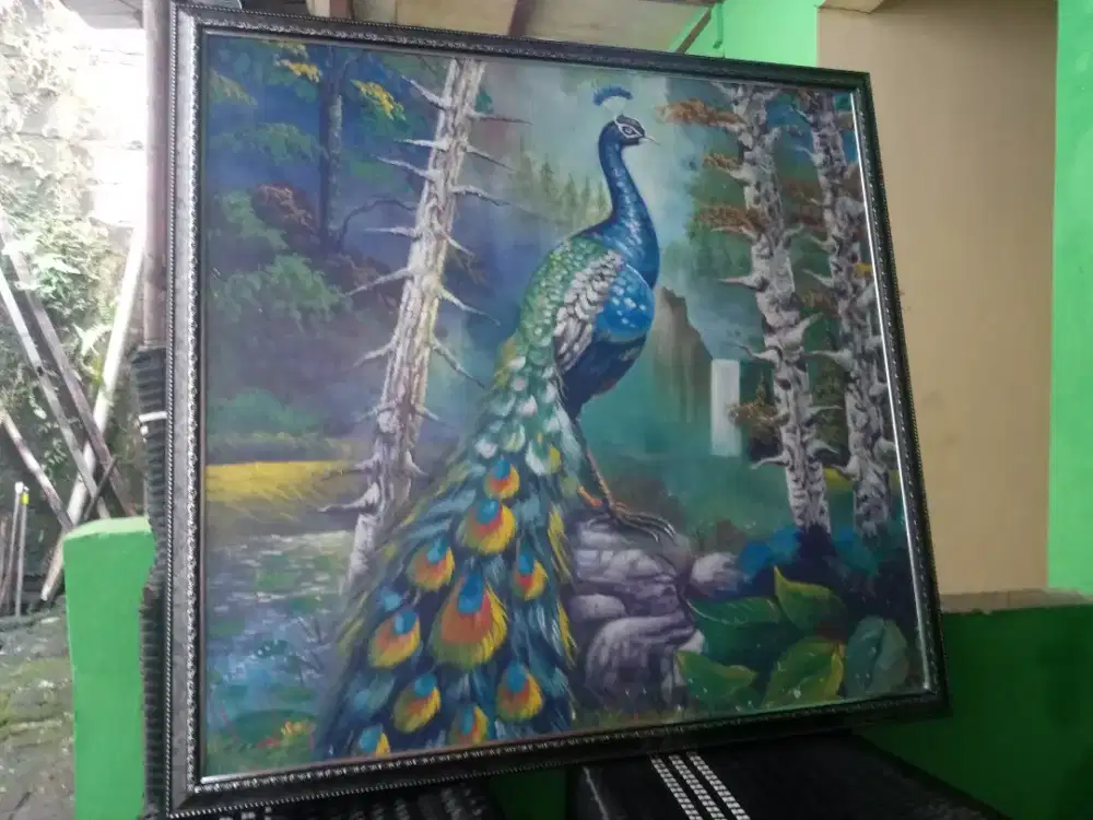 Vintage oil on canvas.