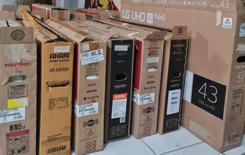 TV LED , TV SMART , TV ANDROID , TV DIGITAL , BANYAK MERK DAN UKURAN