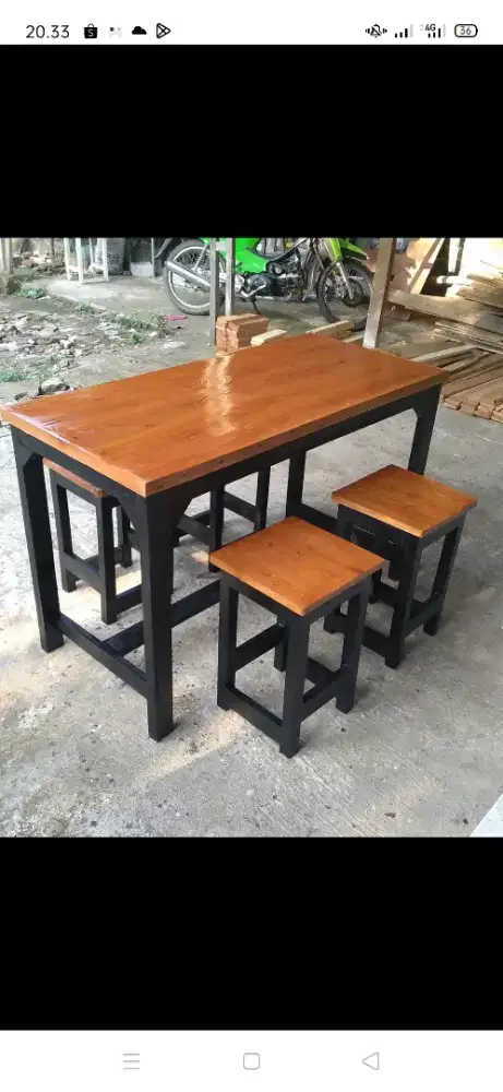 Fornitur meja kayu bangku kayu jati Belanda