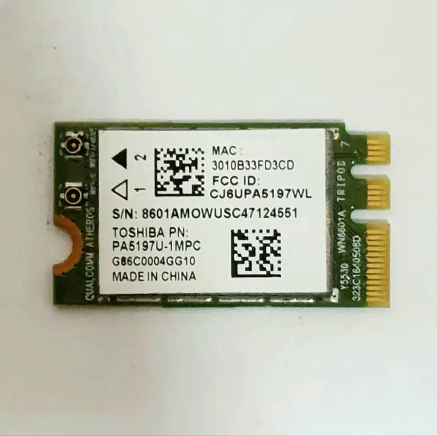 WIFI CARD LAPTOP TOSHIBA QUALCOMM ATHEROS PA5197U-1MPC BEKAS