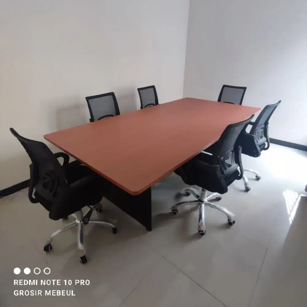 Paket Meja Rapat + 6 kursi