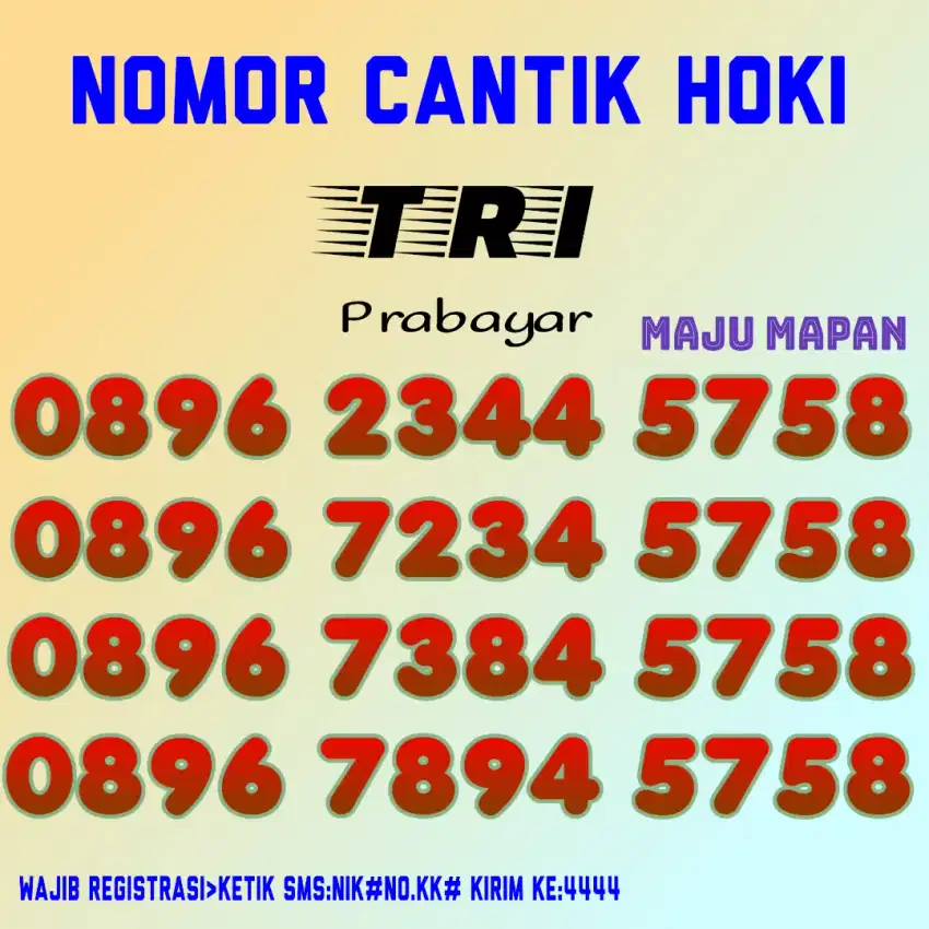 Perdana Tri Maju Mapan - Nomor Cantik Hoki