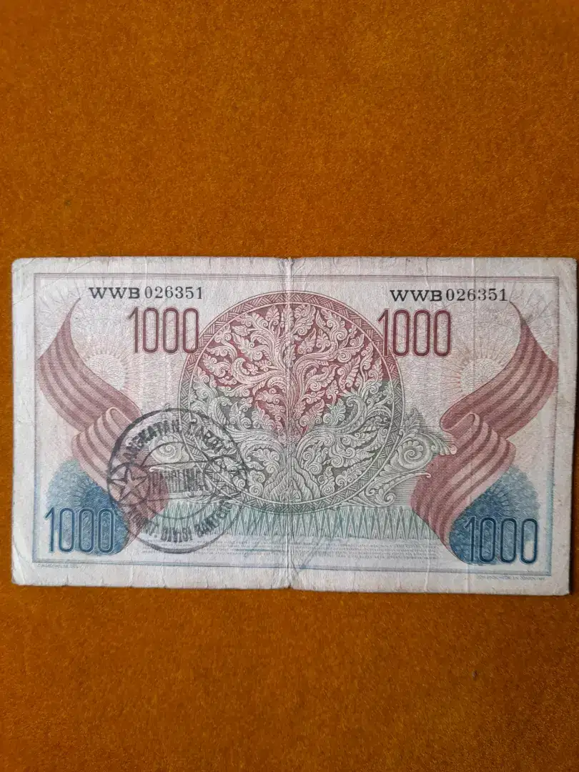 Uang kertas kuno 1000 rph th.1952