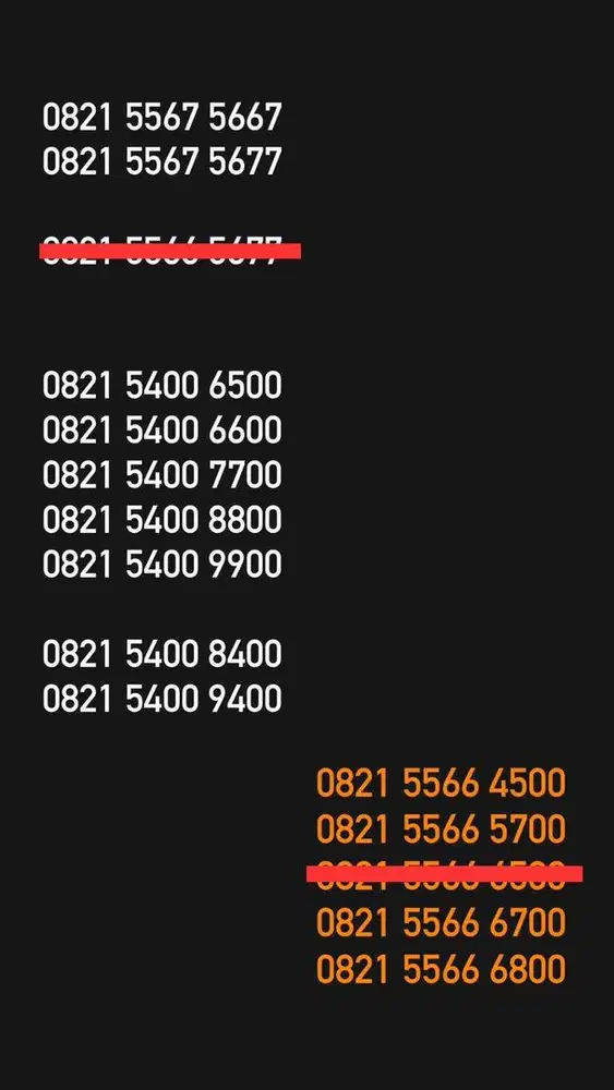 Nomor cantik kartu perdana simpati as loop telkomsel 4g (350rb-1,5jt)