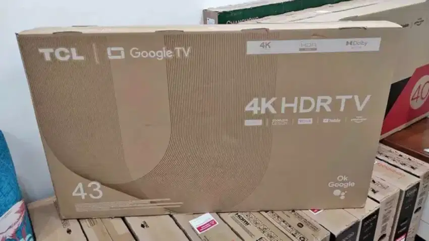 TCL LED Tv 43 INC Google Tv Android 11 UHD 4K baru segel