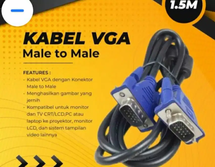 Kabel VGA 1,5 meter bisa cod