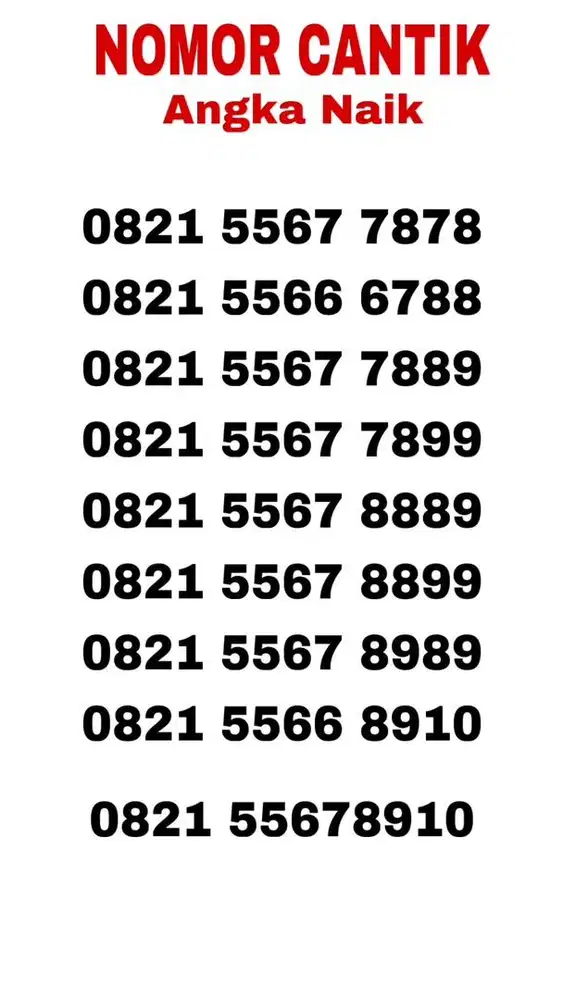 Nomor cantik kartu perdana simpati as telkomsel 4g