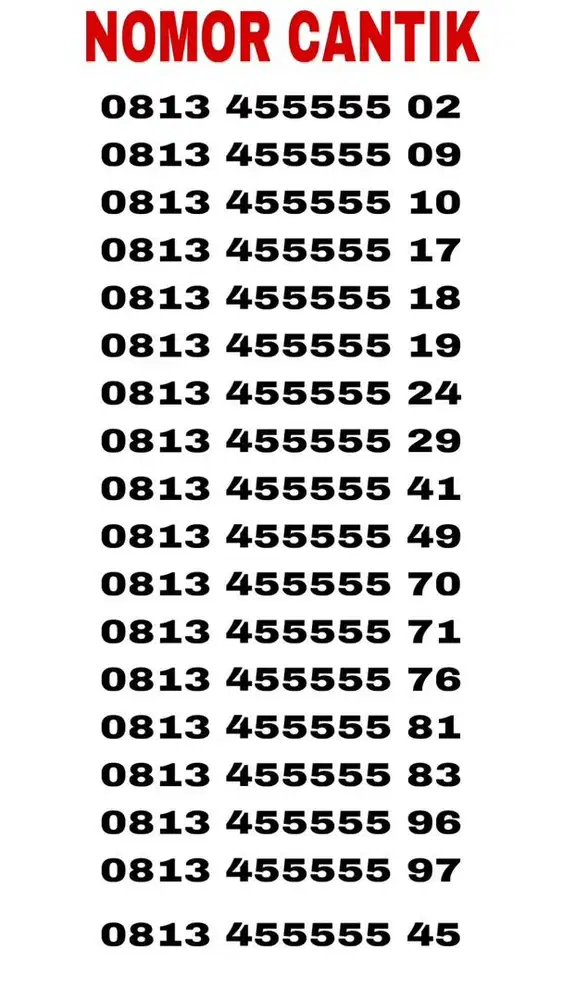 Nomor cantik kartu perdana simpati as telkomsel 4g (850rb-2,5jt)