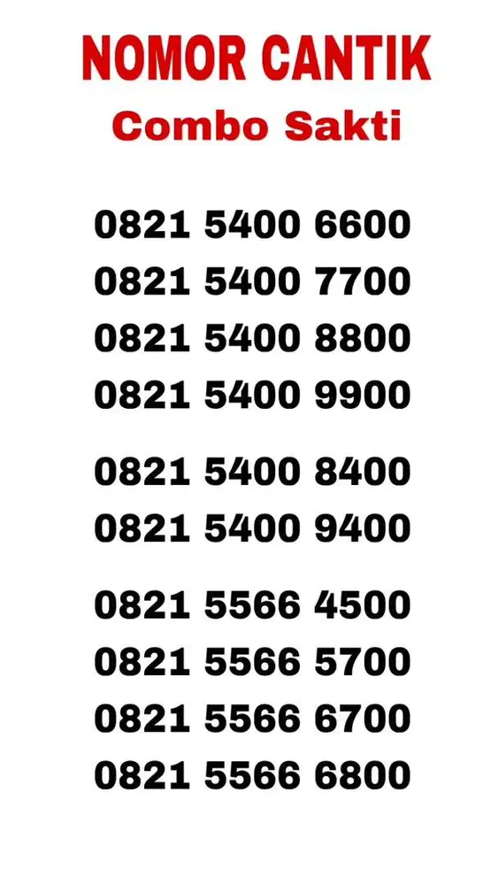 Nomor cantik kartu perdana simpati as telkomsel 4g (350rb-1,5jt)