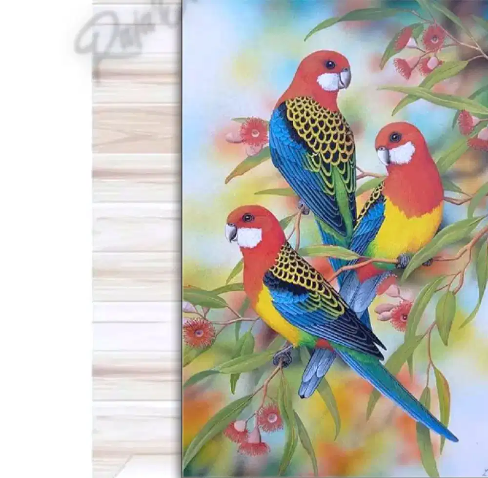 Pajangan burung kayu