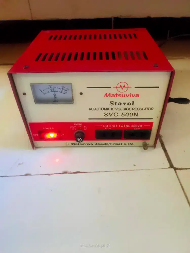 stavolt stabilizer matsuviva 500w kondisi LIKE NEW (barang simpanan)