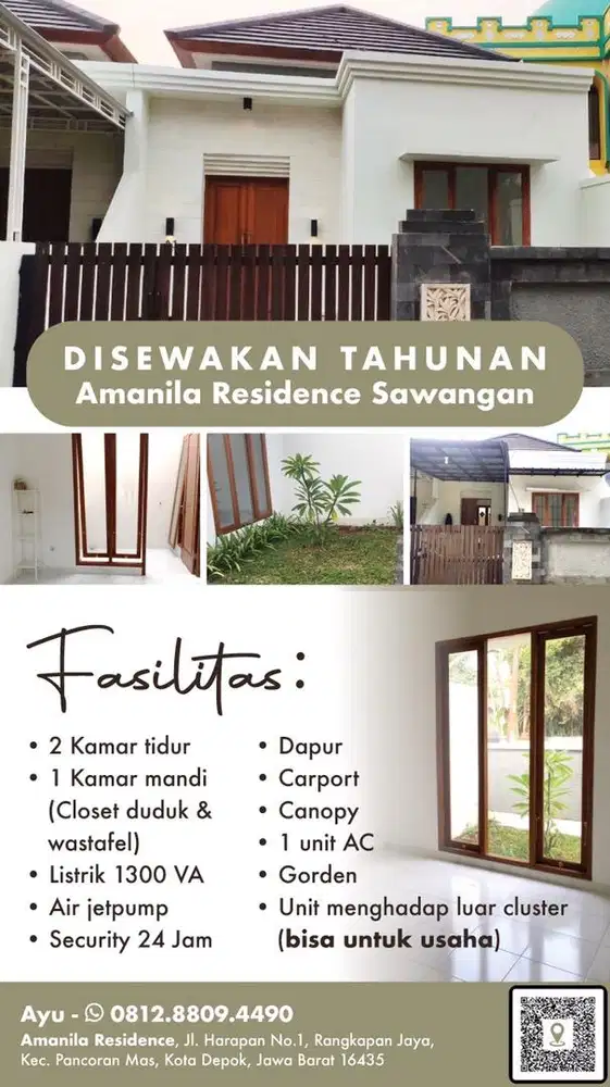 Rumah 2 menit ke pintu tol Sawangan