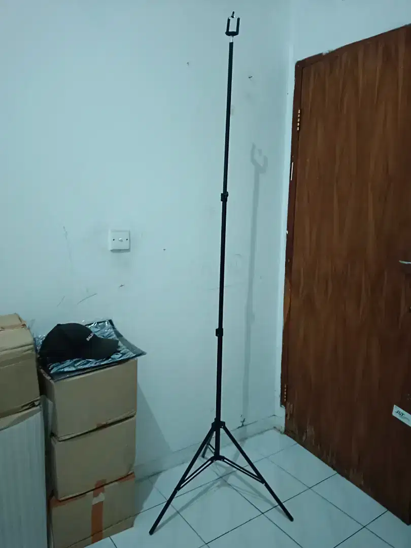 70rb Tripod Stand kamera Portable handphone+Holder Tinggi Max 210cm