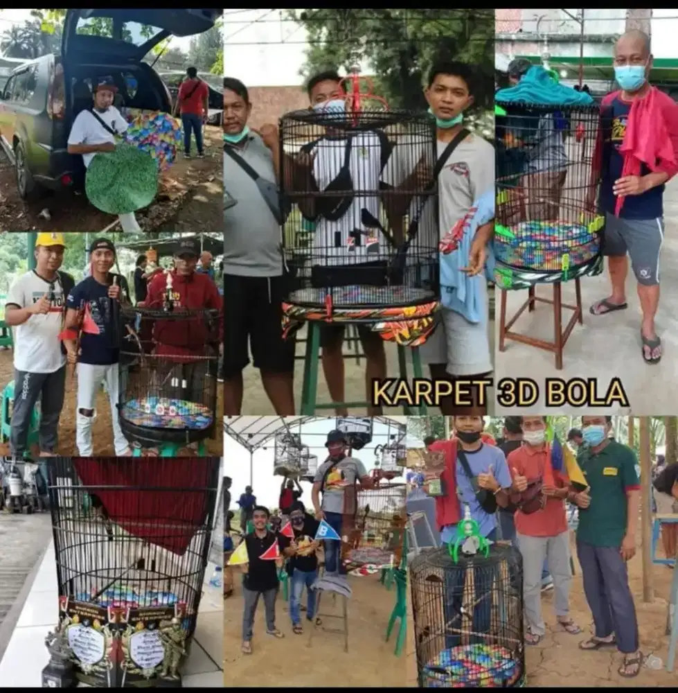 KARPET SANGKAR 3D BOLA BOLA ANTI TURUN BUAT LOMBA