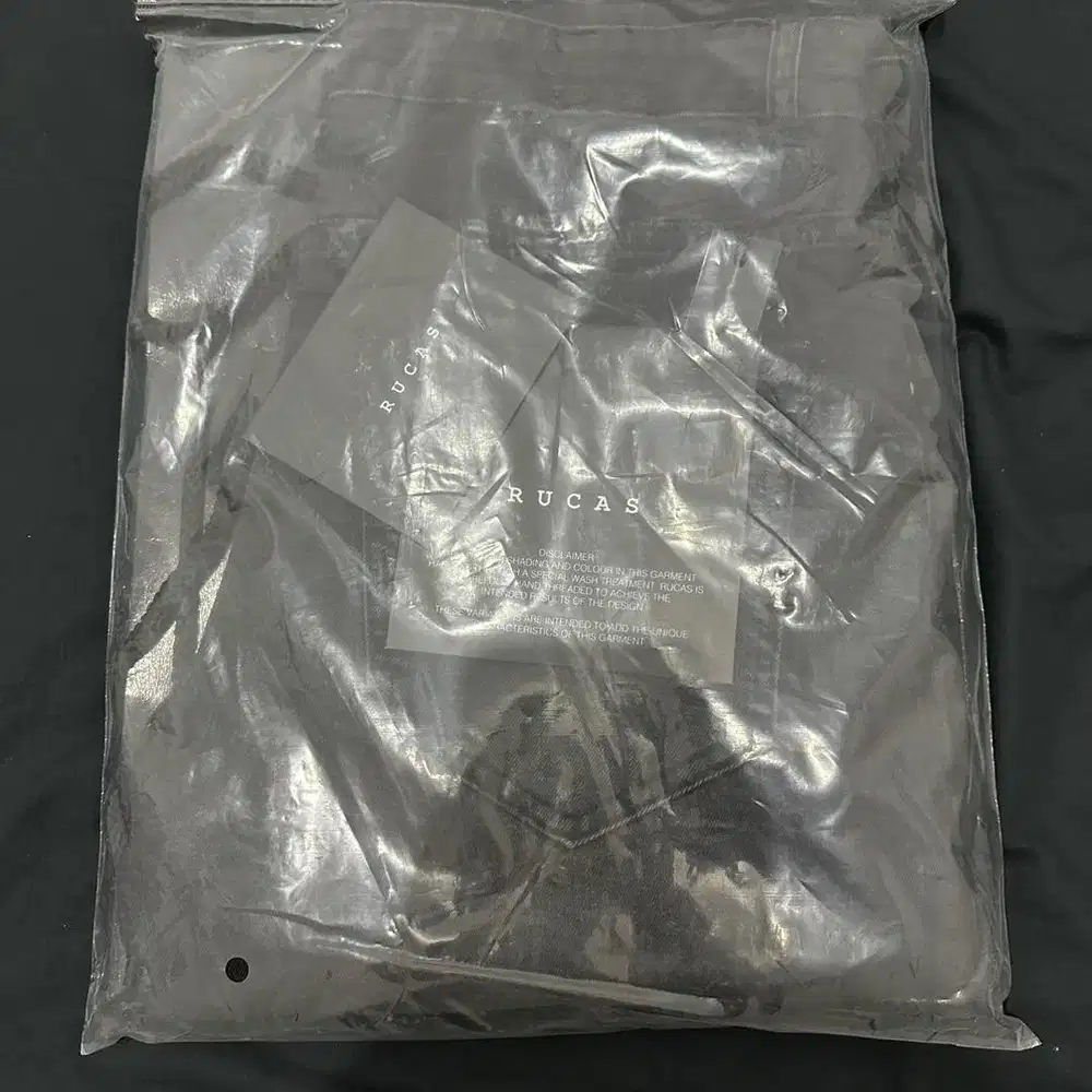 Rucas Dark Grey Caviar Leather Jeans Size 33