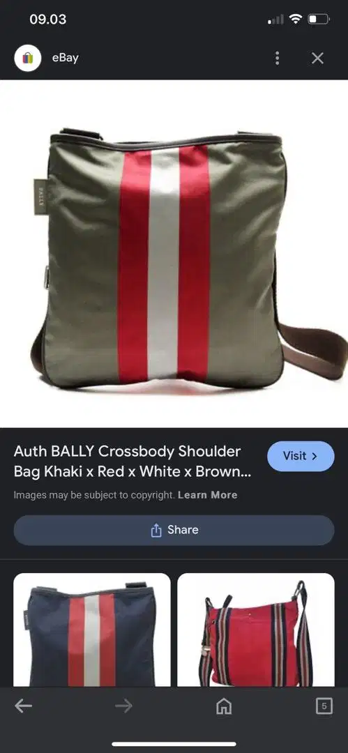 Tas Bally Selempang pria