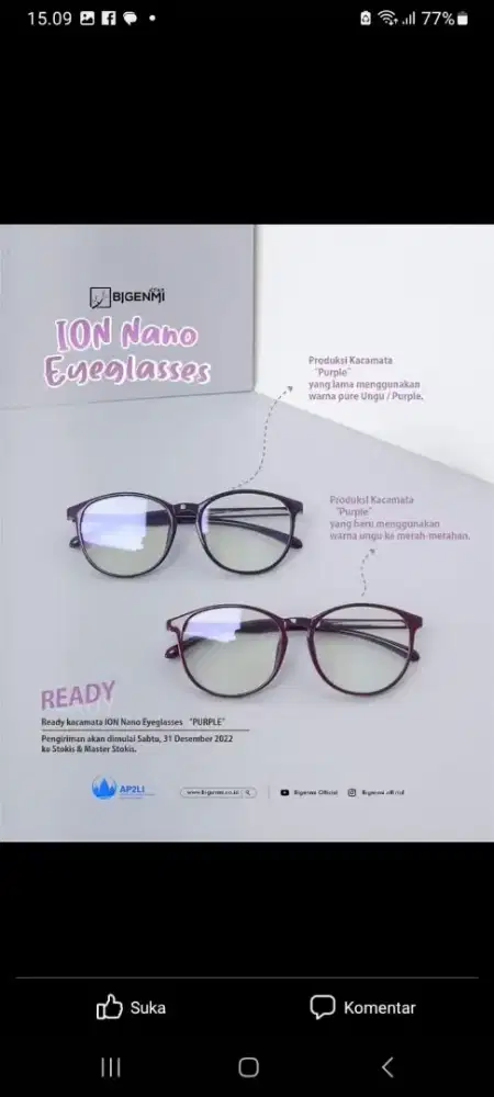 Jual kacamata ion nano terapi kesehatan