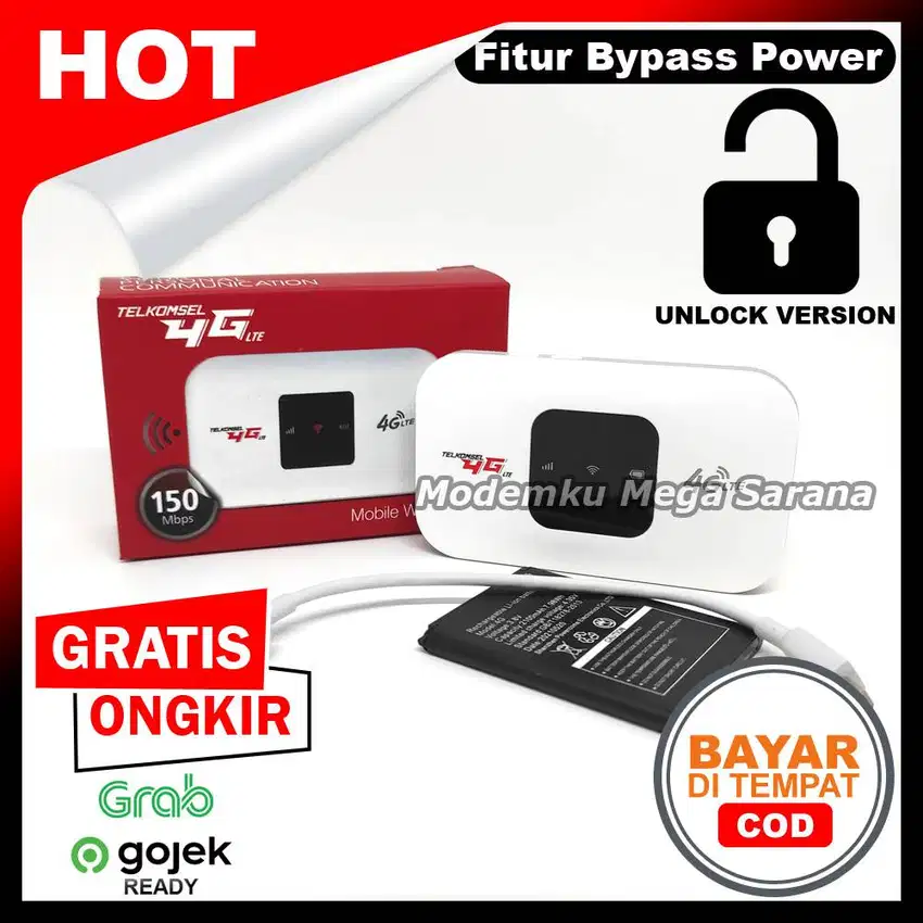 Modem Wifi MiFi Telkomsel K300 4G LTE Unlock All Operator