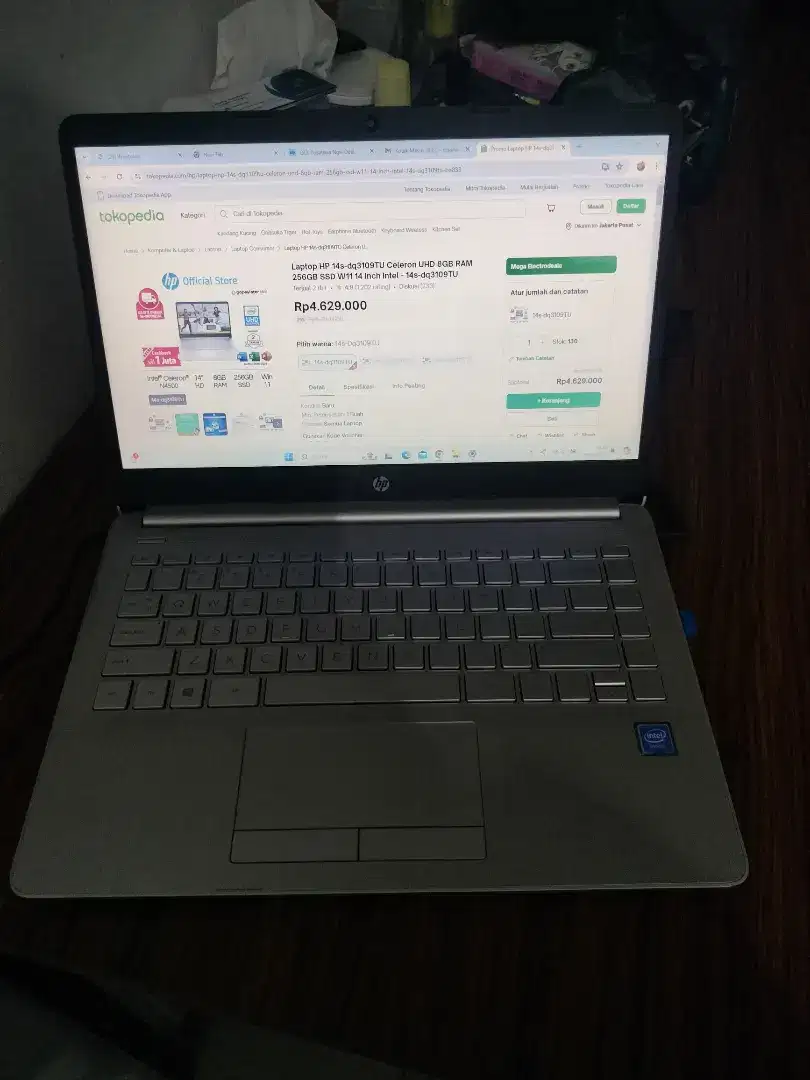 Laptop HP Celeron CPU 4205U SSD 128 Ram 4