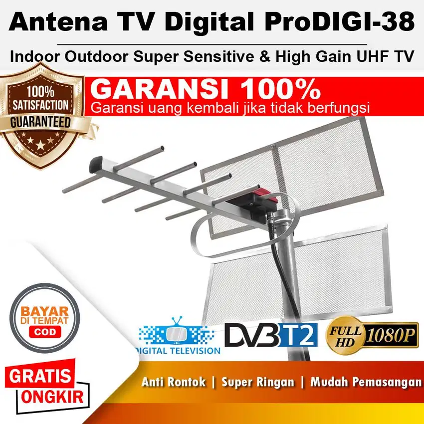 Antena TV Digital Bisa + Jasa Pasang Antena TV Pemasangan Mudah