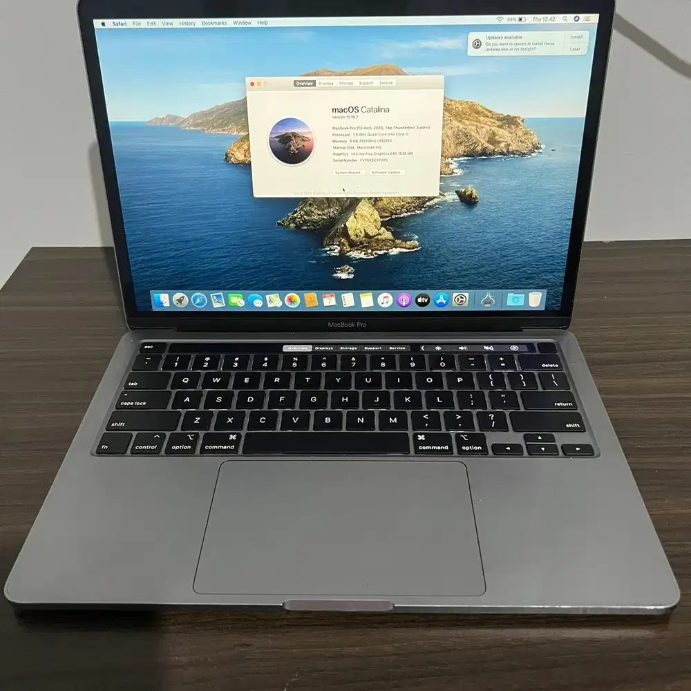 Macbook pro 2020 core i5 8gb ssd 500gb 13” mulus