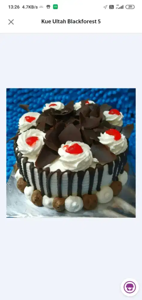 Kue ultah / ulang tahun blackforest