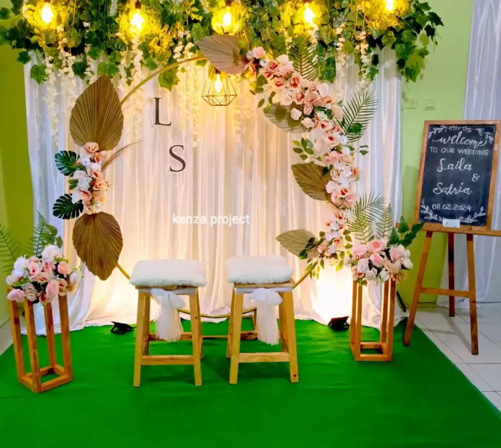 Dekorasi pelaminan lamaran/akad/tasyakuran