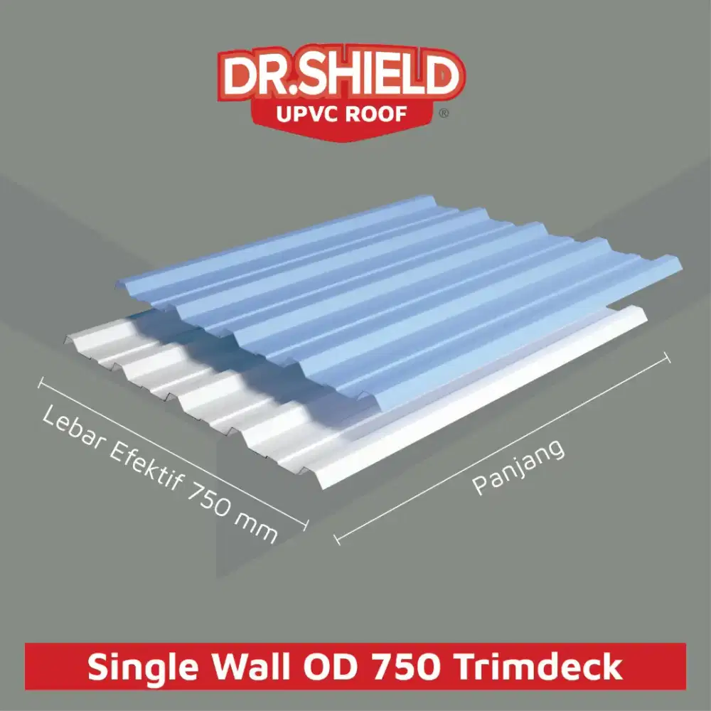 ATAP UPVC SINGLE TRIMDEK 750 MM