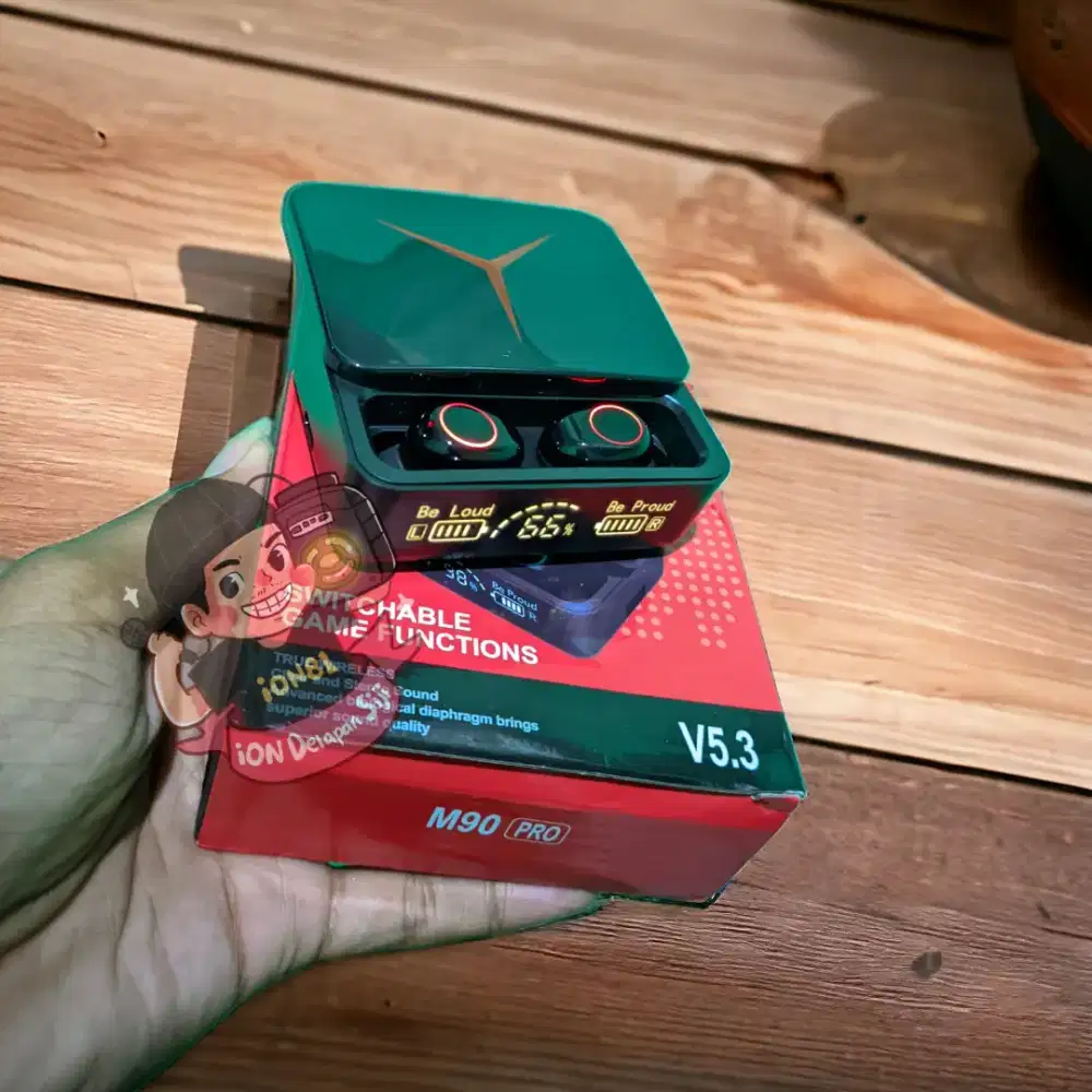 TWS Bluetooth Gaming RGB PowerBank Headset Bando blutut Radio powerban