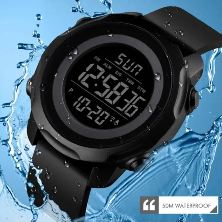 Jam tangan pria digital original sporty simple ab1540 full black