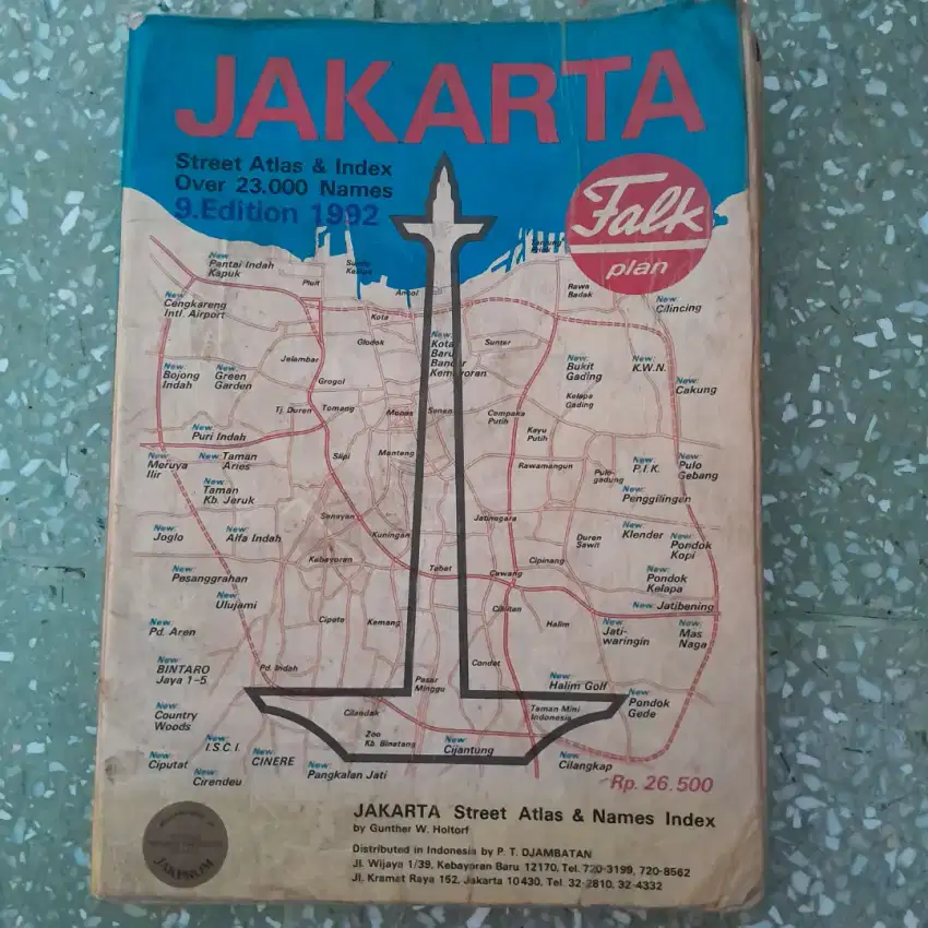 jakarta  Street Atlas & Names Index 
edition thn 1992