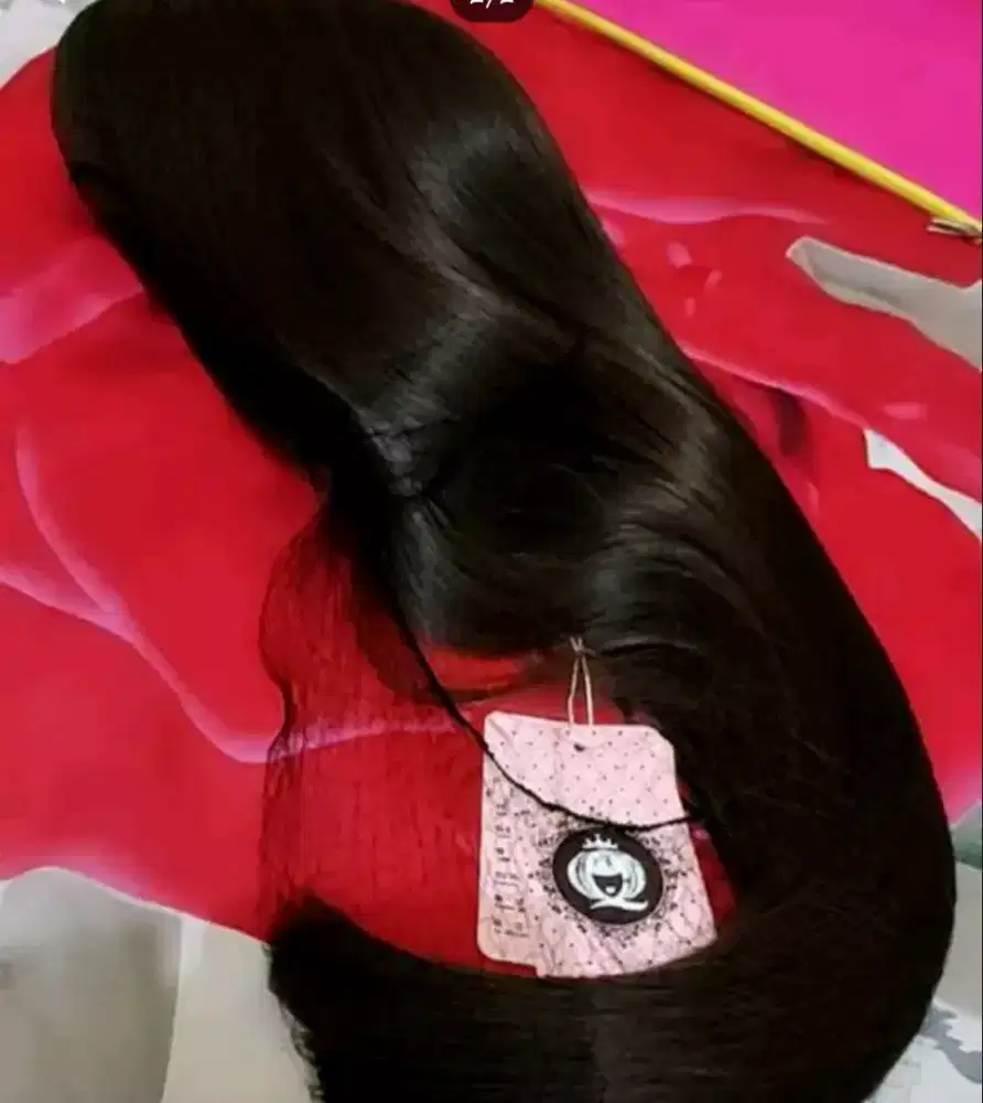WIG PANJANG WARNA COKLAT TUA