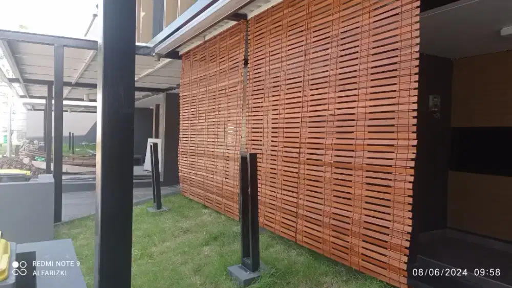 Tirai Kerei Kayu jati