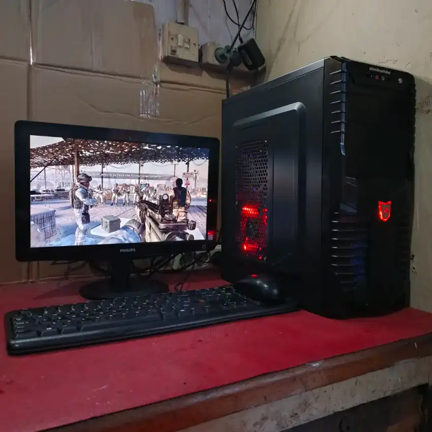 Pc gaming editing core i5 ram 8gb + lcd 16 inc kenceng