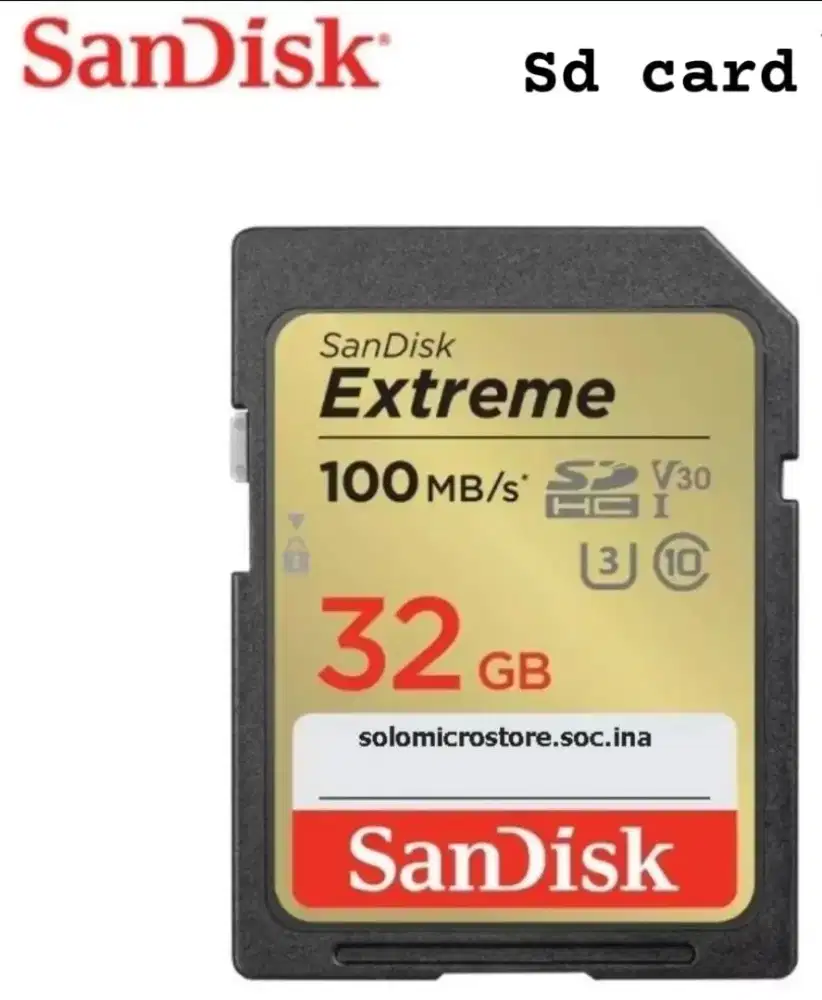 Kartu Memori Sandisk SD Card 32 Gb Extreme 100 MB/s